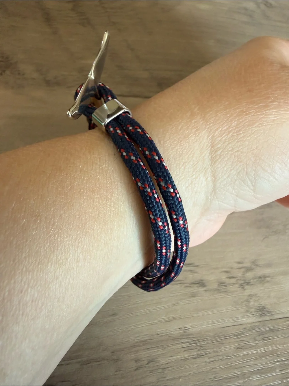 Nautical Whale Tail Bracelet Adjustable (8” long)